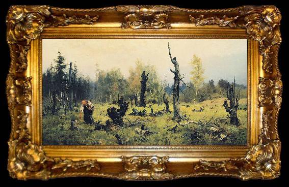 framed  Vasiliy Polenov The Burnt Forest, ta009-2